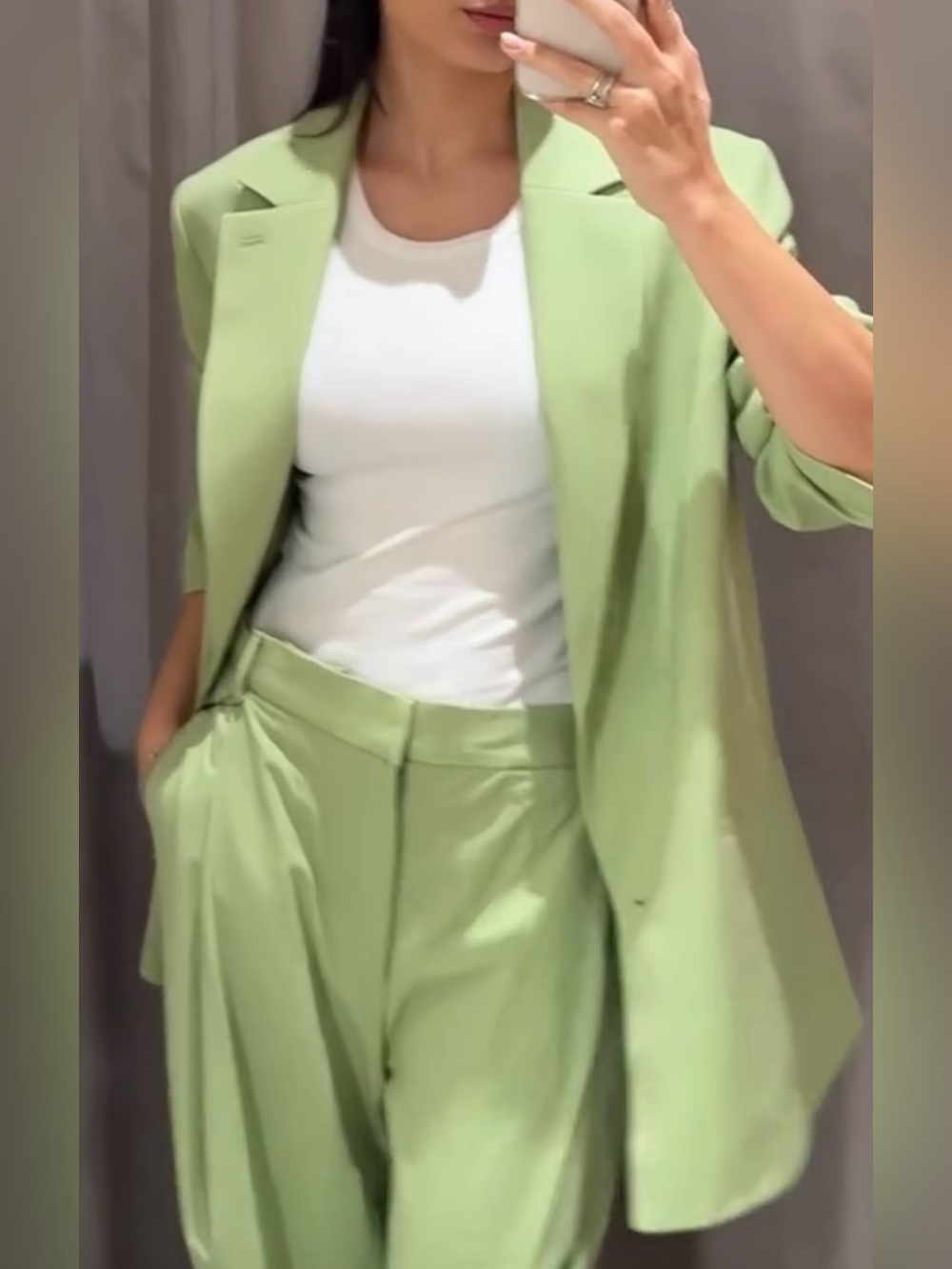 ZARA 2 pieces suit - apple green - size S - NEW